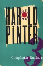 Cover of: Complete Works, Volume III by Harold Pinter