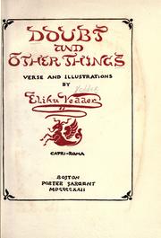 Cover of: Doubt and other things by Elihu Vedder