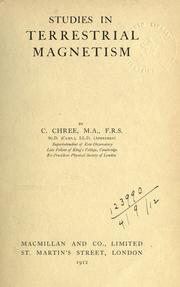 Cover of: Studies in terrestrial magnetism.