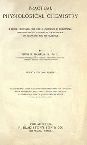 Cover of: Practical physiological chemistry by Philip B. Hawk
