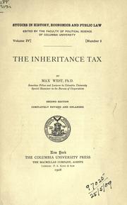Cover of: The inheritance tax.