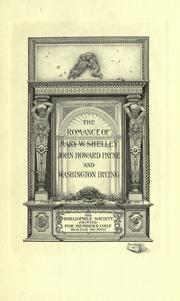 Cover of: The  romance of Mary W. Shelley, John Howard Payne and Washington Irving. by Mary Shelley