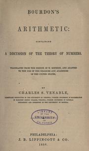 Cover of: Bourdon's arithmetic: containing a discussion of the theory of numbers