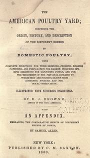 Cover of: American poultry yard: comprising the origin, history, and description of the different breeds of domestic poultry ...