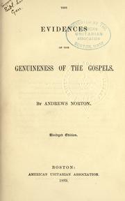 Cover of: The evidences of the genuinesness of the Gospels.