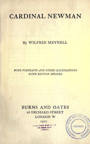 Cover of: Cardinal Newman by Wilfrid Meynell