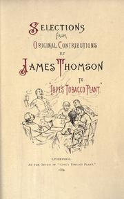 Cover of: Selections from original contributions by James Thomson to "Cope's Tobacco Plant."