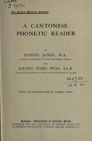 Cover of: A Cantonese phonetic reader by Daniel Jones