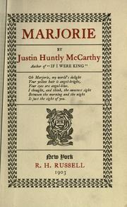 Cover of: Marjorie by Justin H. McCarthy