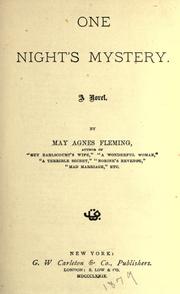 Cover of: One night's mystery: a novel