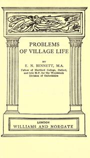 Cover of: Problems of village life