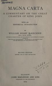 Cover of: Magna carta by William Sharp McKechnie
