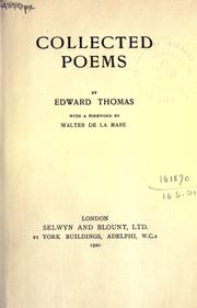 Cover of: Collected poems. by Edward Thomas