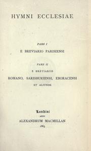 Cover of: Hymni ecclesiae.
