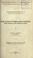 Cover of: Preliminary report on the commercial fibers of the Philippines.