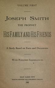 Cover of: Joseph Smith, the prophet by W. Wyl