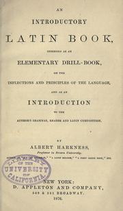 Cover of: An introductory Latin book by Albert Harkness, Albert Harkness