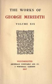 Cover of: The works of George Meredith. by George Meredith