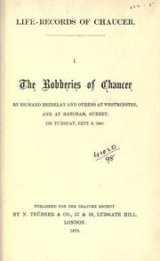 Cover of: [Publications] by Chaucer Society, London