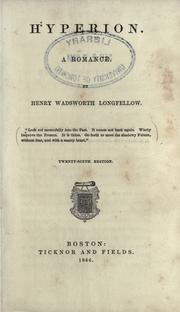 Cover of: Hyperion by Henry Wadsworth Longfellow