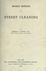 Cover of: Modern methods of street cleaning.