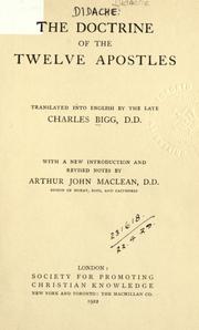 Cover of: The doctrine of the twelve Apostles