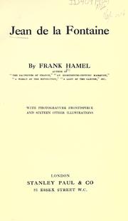 Cover of: Jean de La Fontaine by Frank Hamel