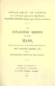 Cover of: An explanatory defence of the mass by Geoffrey Keating