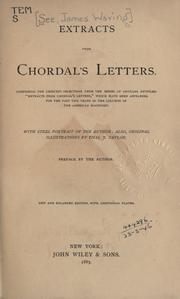 Cover of: Extracts from Chordal's letters. by James Waring See