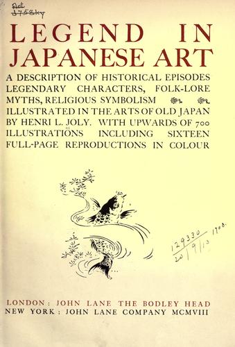 Legend in Japanese art by Henri L. Joly