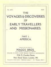 Cover of: The voyages & discoveries of early travellers and missionaries.