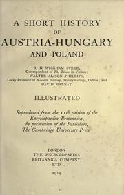 Cover of: A short history of Austria-Hungary and Poland