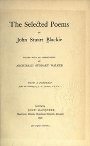 Cover of: Selected poems. by John Stuart Blackie