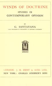 Cover of: Winds of doctrine by George Santayana