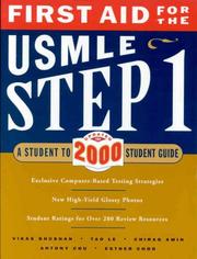 Cover of: First Aid for the USMLE Step 1 2000: A Student to Student Guide