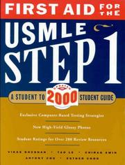 Cover of: First Aid for the USMLE Step 1 2000 by Vikas Bhushan, Tao Le, Anthony Chu, Chirag Amin, Esther Choo, Jean Shein