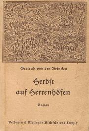 Cover of: Herbst auf Herrenhöfen by Gertrud von den Brincken