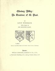 Cover of: Chertsey Abbey: an existence of the past