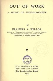 Cover of: Out of work by Kellor, Frances Alice