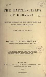 Cover of: The battle-fields of Germany by G. B. Malleson