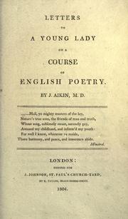 Cover of: Letters to a young lady on a course of English poetry. by John Aikin