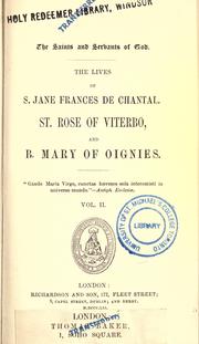 Cover of: Life of S. Jane Frances de Chantal: foundress of the Order of the Visitation