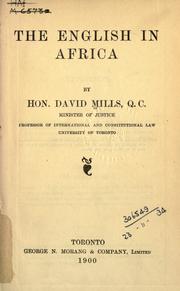 Cover of: The English in Africa. by Mills, David
