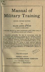 Cover of: Manual of military training ... by Moss, James Alfred