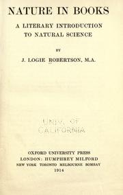 Cover of: Nature in books by J. Logie Robertson