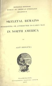 Cover of: Skeletal remains suggesting or attributed to early man in North America