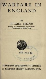 Cover of: Warfare in England by Hilaire Belloc