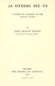 Cover of: As others see us by Brooks, John Graham