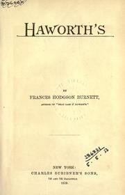 Cover of: Haworth's. by Frances Hodgson Burnett