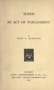 Cover of: Sober by act of Parliament